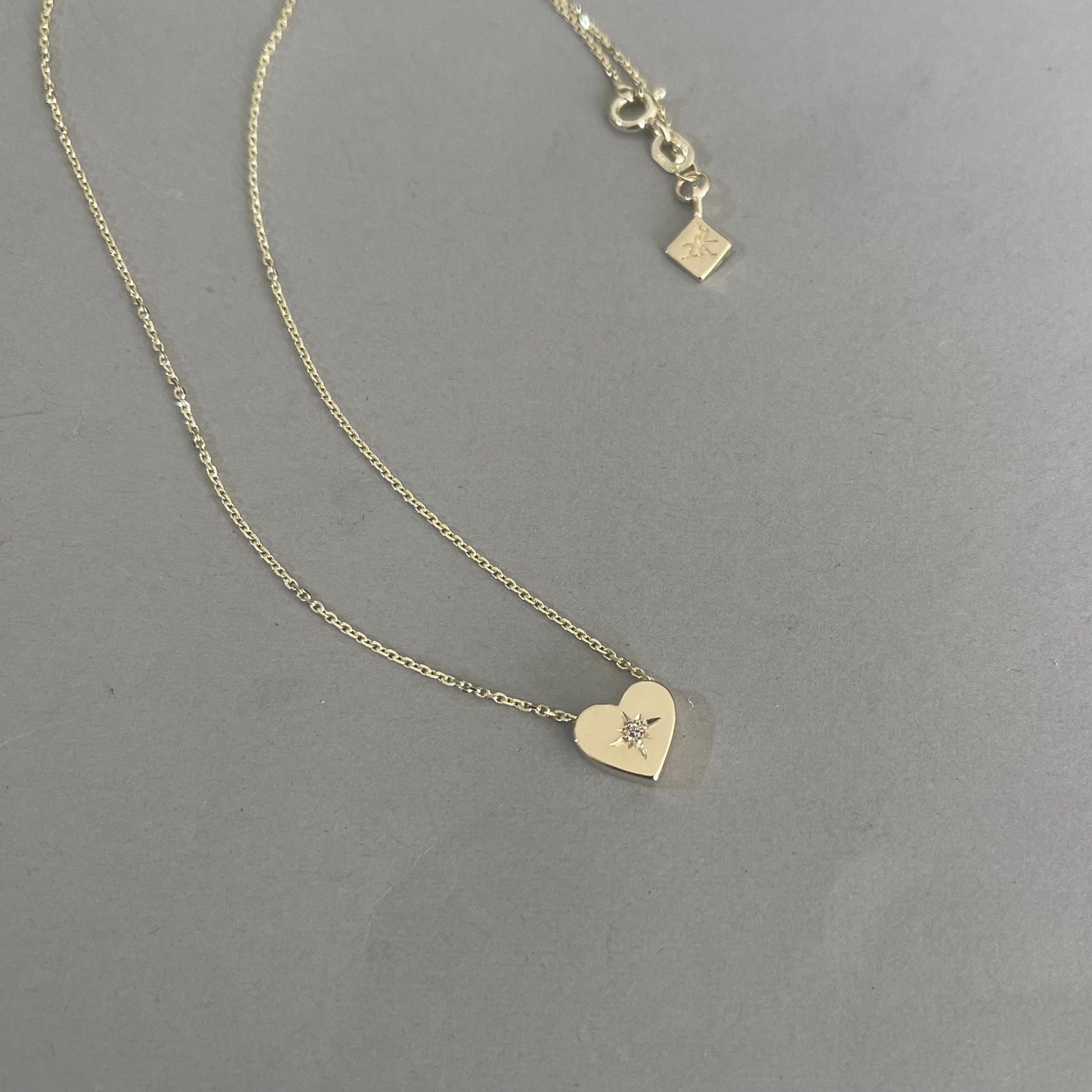14K שרשרת זהב- לב