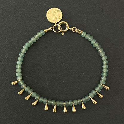 צמיד זהב ואמרלד בהיר- פנמה