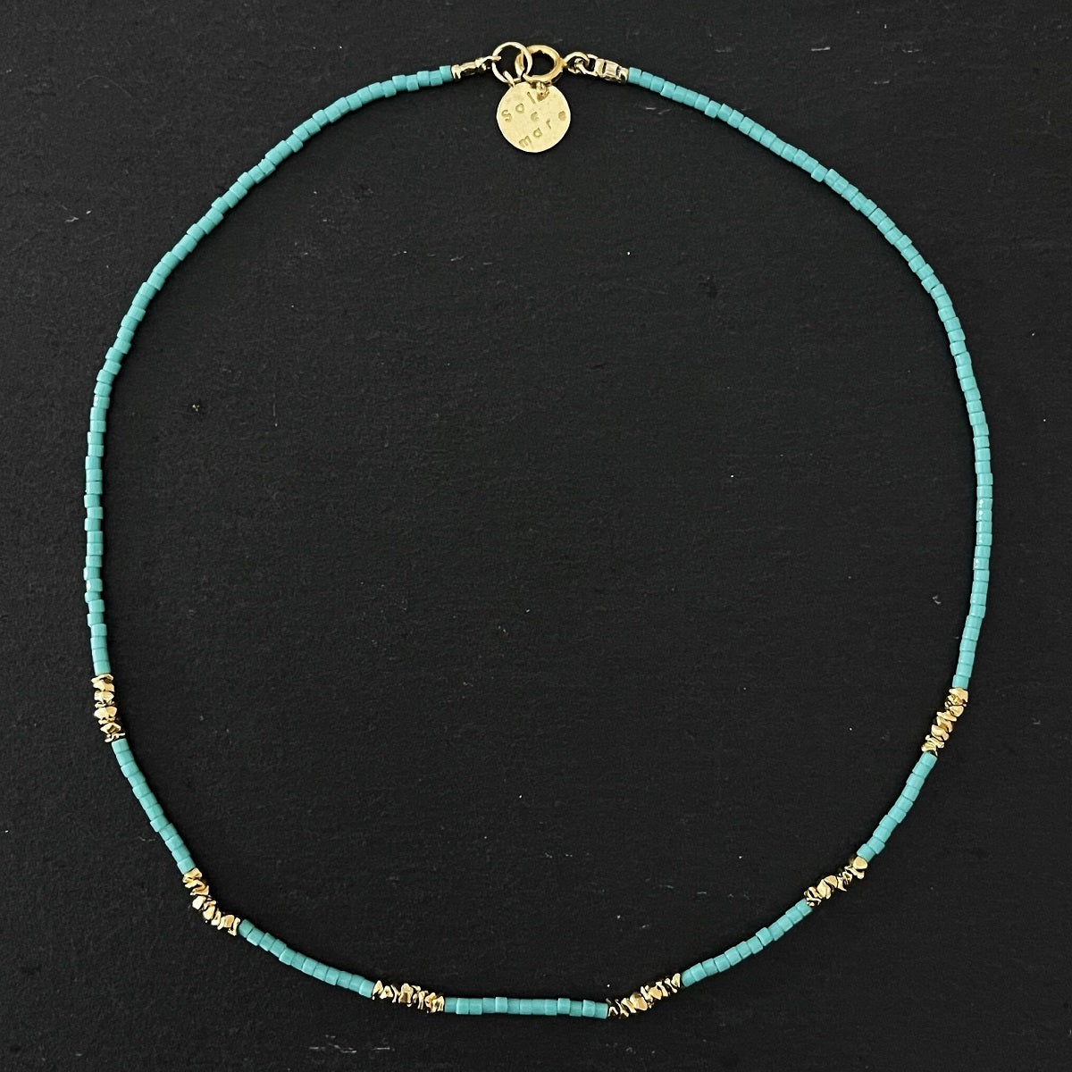 שרשרת זהב וטורקיז- ברזיל