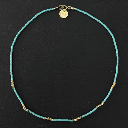 שרשרת זהב וטורקיז- ברזיל