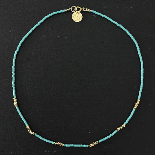 שרשרת זהב וטורקיז- ברזיל