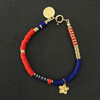 צמיד זהב כחול ואדום- באלי