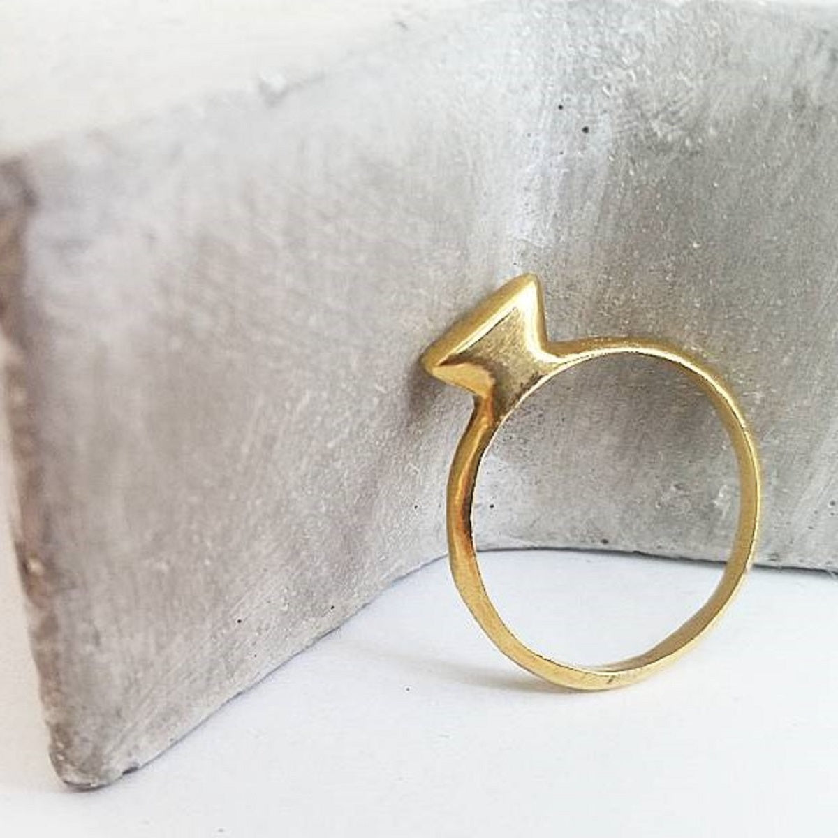 טבעת זהב- 'FLAT DIAMOND'