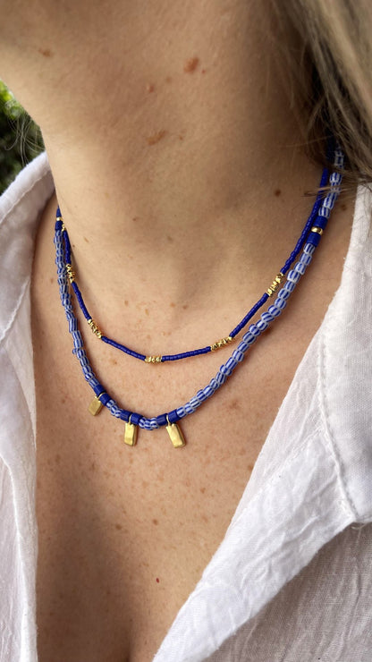 שרשרת זהב וכחול לבן- יוון