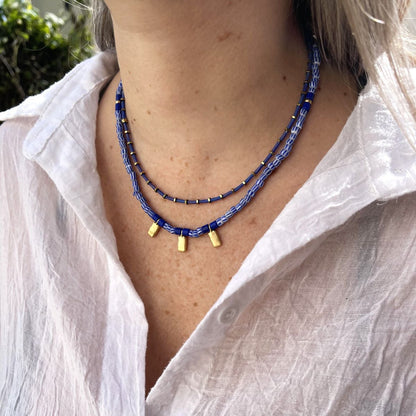 שרשרת זהב וכחול לבן- יוון