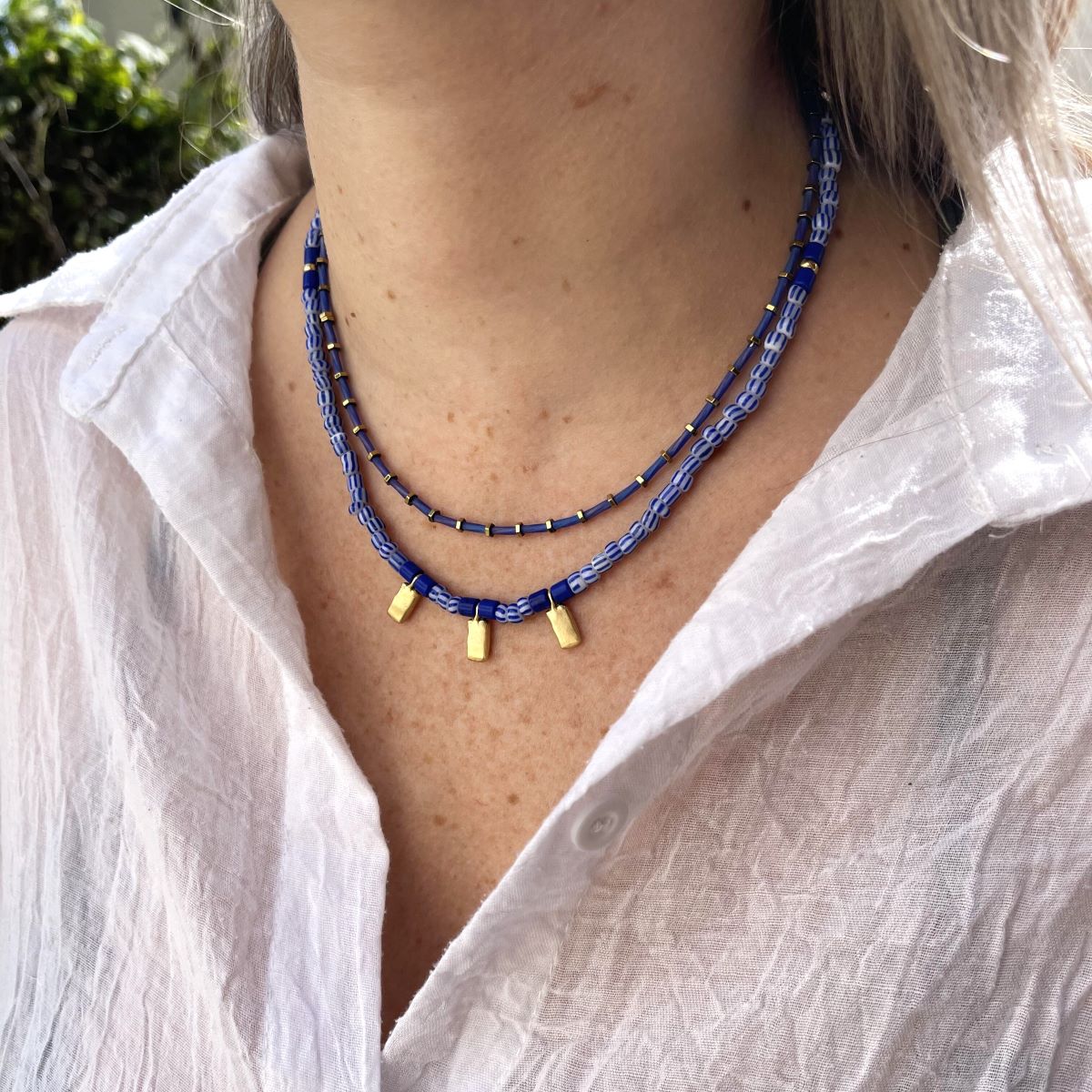 שרשרת זהב וכחול- פאלמה