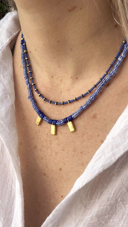 שרשרת זהב וכחול לבן- יוון