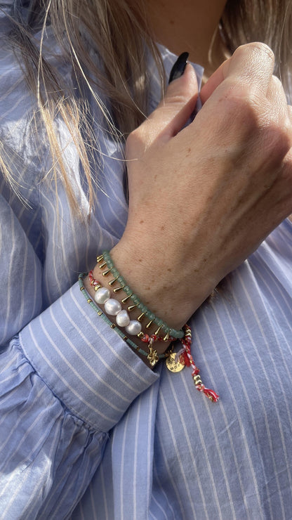 צמיד זהב ותכלת ים- ברזילאי