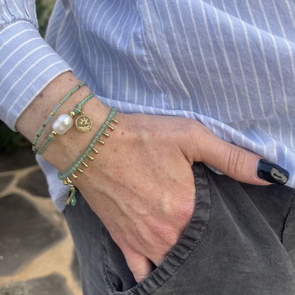 צמיד זהב ותכלת ים- ברזילאי