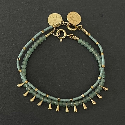 צמיד זהב ואמרלד בהיר- פנמה